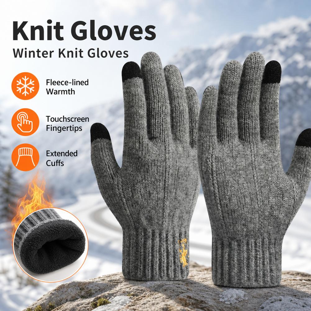 2026 Men's Thermal Wool Knitte - огляд і ціна Wool Glove Lined