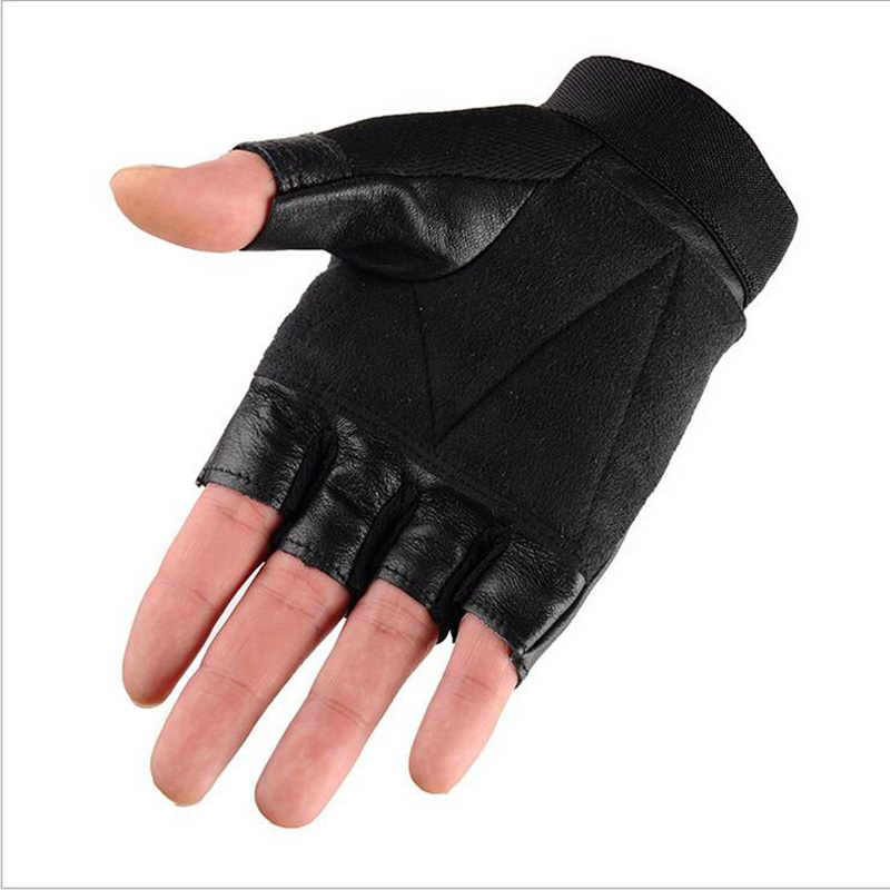 Men's Half Finger Leather Fitn - огляд і ціна Leather Driving Glove