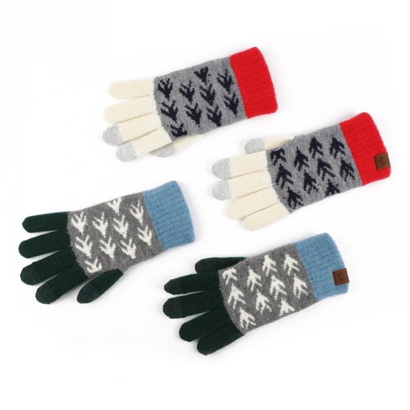 Autumn Winter Wool Color Block - огляд і ціна Wool Glove Lined